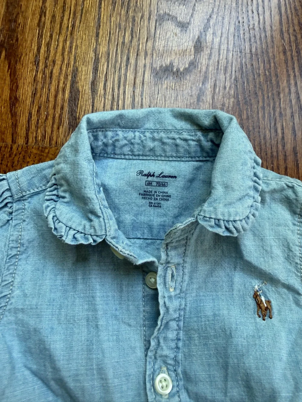 Ralph Lauren Chambray Denim Shirt Dress 6 Months
